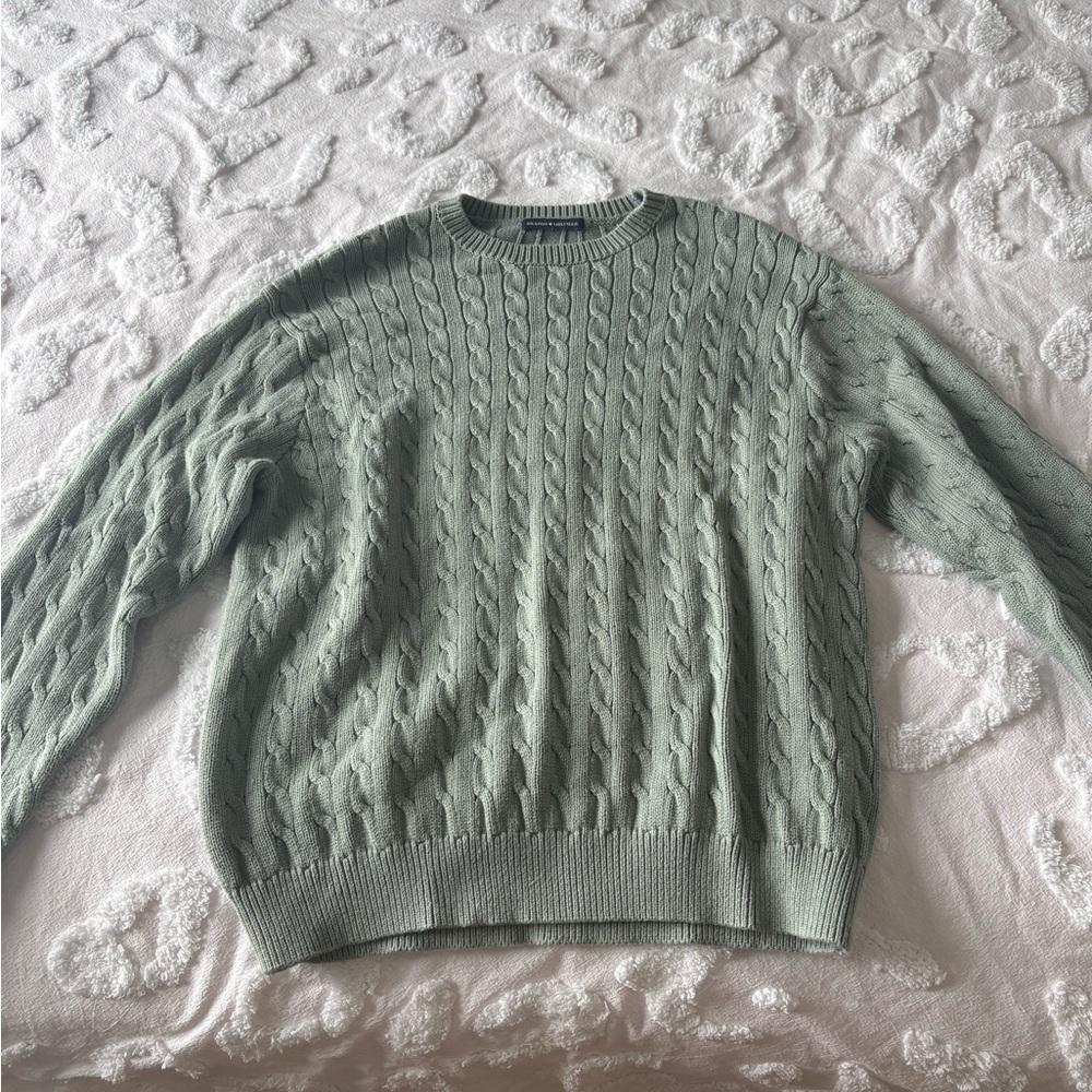 Brandy Melville Green Crew Neck Sweater